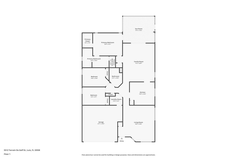 4,610/Mo, 5512 Terrain de Golf Dr Lutz, FL 33558 Floor Plan View