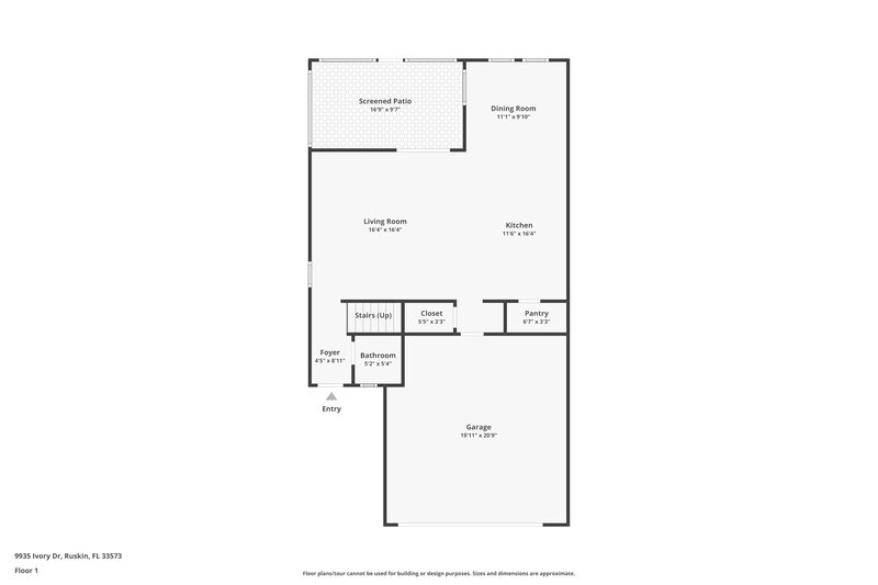 2,315/Mo, 9935 Ivory Dr Ruskin, FL 33573 Floor Plan View