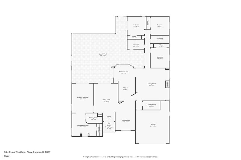 3,270/Mo, 1484 E Lake Woodlands Pkwy Oldsmar, FL 34677 Floor Plan View
