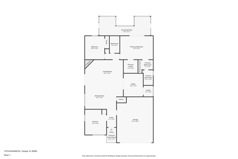 2,320/Mo, 11214 Elmfield Dr Tampa, FL 33625 Floorplan View