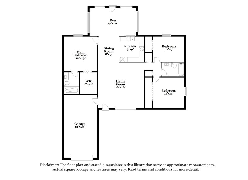 2,200/Mo, 14609 Knoll Ridge Dr Tampa, FL 33625 Floor Plan View