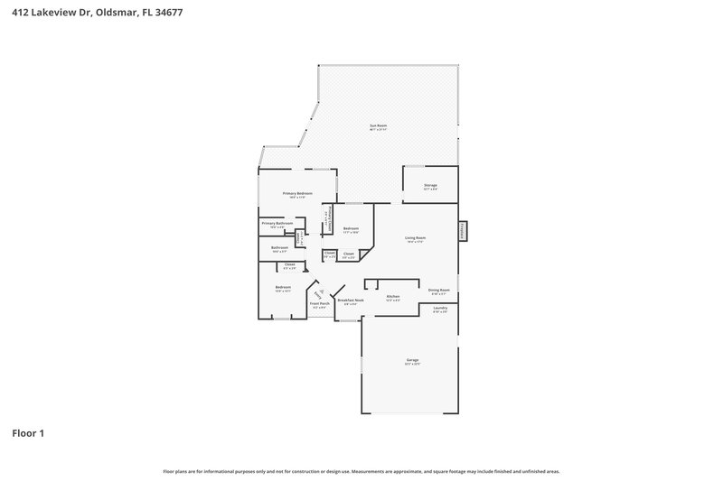 2,725/Mo, 412 Lakeview Dr Oldsmar, FL 34677 Floor Plan View