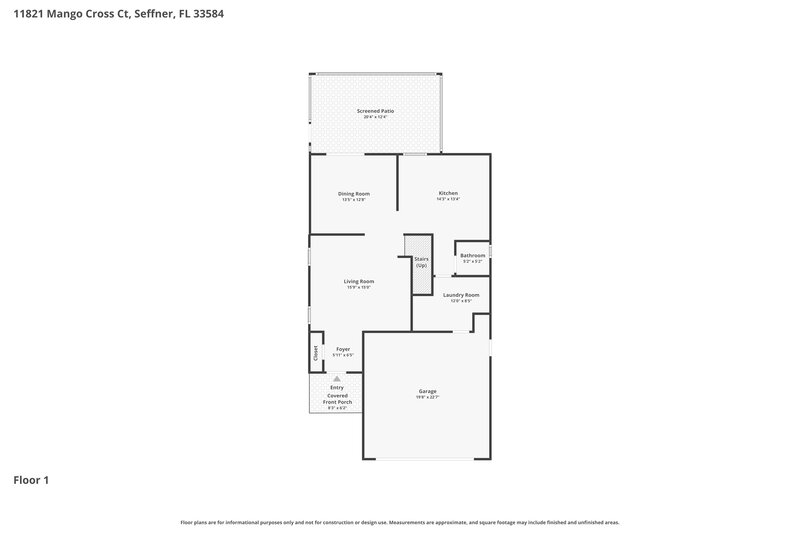 2,675/Mo, 11821 Mango Cross Ct Seffner, FL 33584 Floorplan View