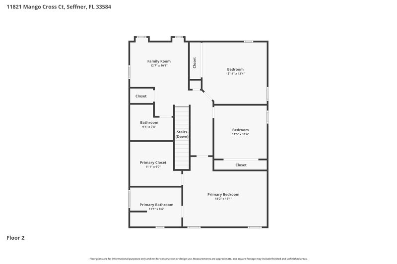 2,675/Mo, 11821 Mango Cross Ct Seffner, FL 33584 Floorplan View 2