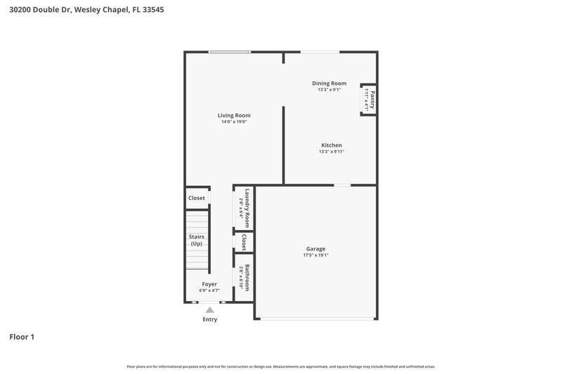 2,335/Mo, 30200 Double Dr Wesley Chapel, FL 33545 Floor Plan View