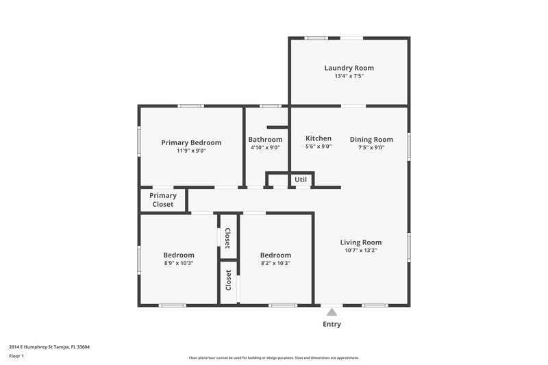 2,870/Mo, 2014 E Humphrey St Tampa, FL 33604 Floor Plan View