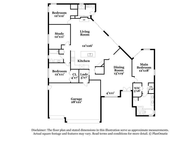 2,125/Mo, 3347 Bayshore Ct Spring Hill, FL 34608 Floorplan View