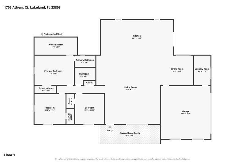 2,305/Mo, 1705 Athens Ct Lakeland, FL 33803 Floor Plan View 2