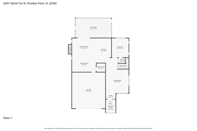 2,915/Mo, 6297 102nd Ter N Pinellas Park, FL 33782 Floor Plan View