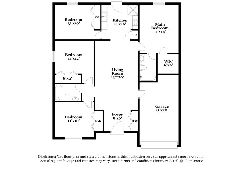 2,230/Mo, 8308 Hedgeway Pl Tampa, FL 33637 Floor Plan View