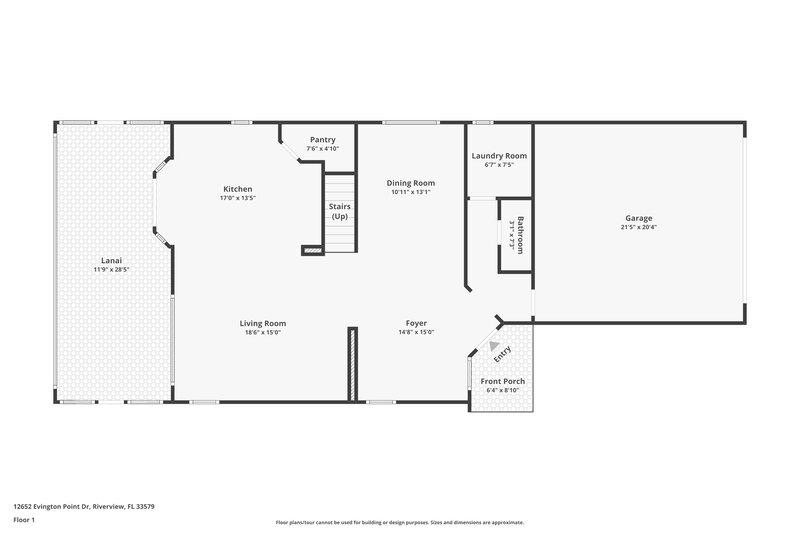 2,245/Mo, 12652 Evington Point Dr Riverview, FL 33579 Floor Plan View
