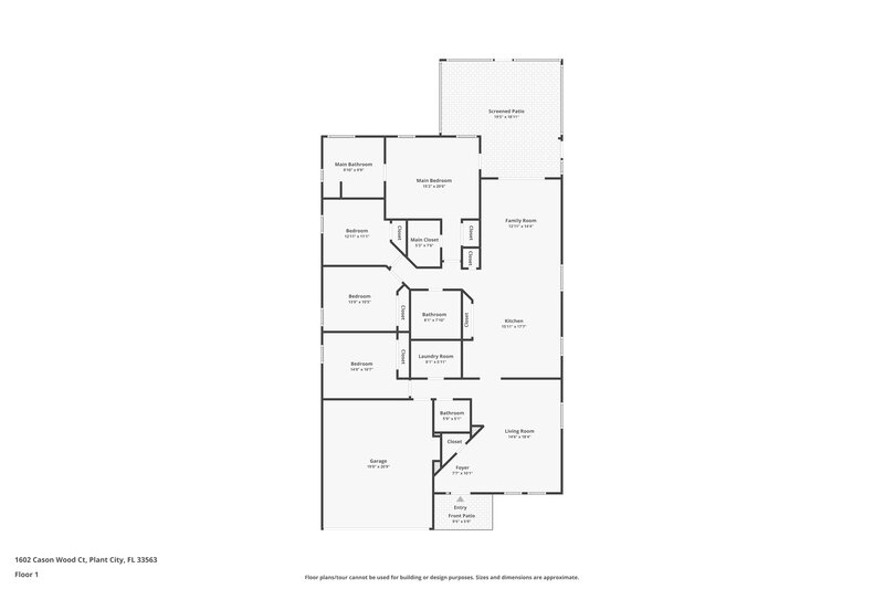 2,305/Mo, 1602 Cason Wood Ct Plant City, FL 33563 Floor Plan View