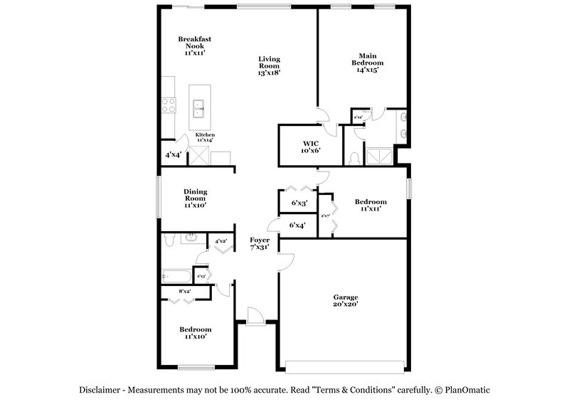 2,600/Mo, 12329 Blue Pacific Dr Riverview, FL 33579 Floor Plan View