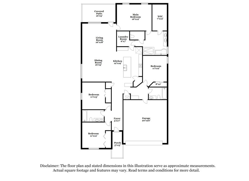 2,700/Mo, 10071 Ivory Dr Ruskin, FL 33573 Floor Plan View