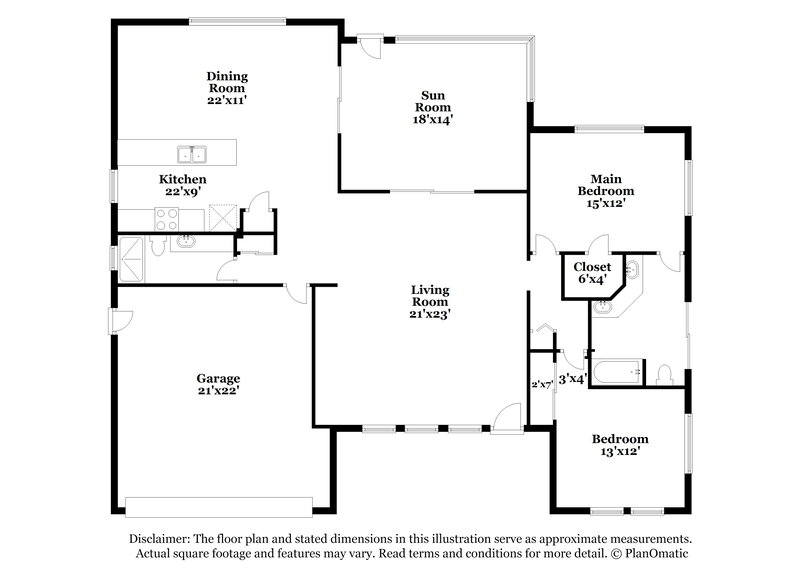 2,000/Mo, 7043 Fireside Dr Port Richey, FL 34668 Floor Plan View