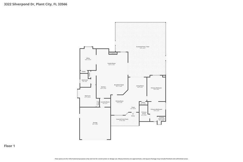 2,780/Mo, 3322 Silverpond Dr Plant City, FL 33566 Floor Plan View
