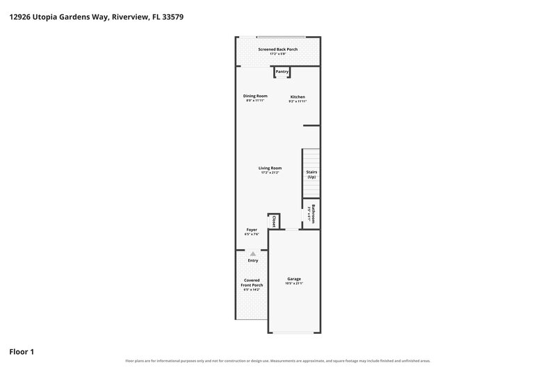 2,345/Mo, 12926 Utopia Gardens Way Riverview, FL 33579 Floor Plan View