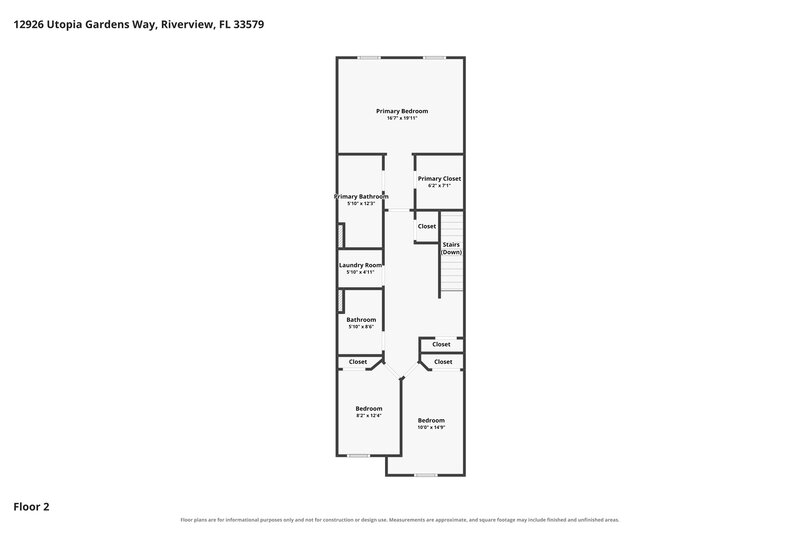 2,345/Mo, 12926 Utopia Gardens Way Riverview, FL 33579 Floor Plan View 2