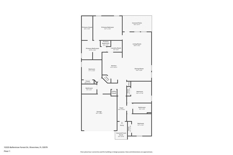 2,395/Mo, 12225 Ballentrae Forest Dr Riverview, FL 33579 Floor Plan View