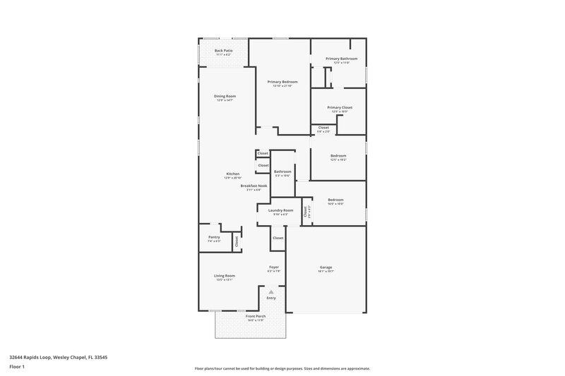 2,315/Mo, 32644 Rapids Loop Wesley Chapel, FL 33545 Floor Plan View