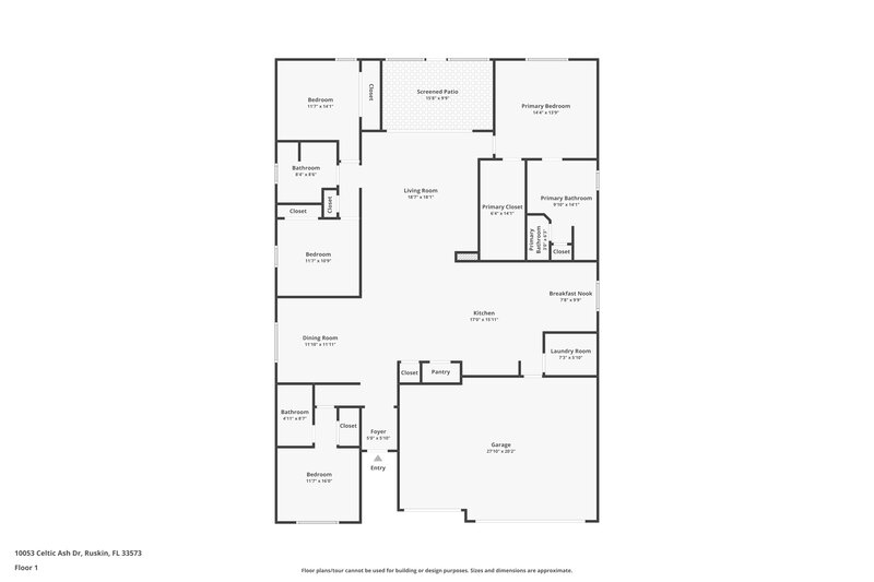 2,680/Mo, 10053 Celtic Ash Dr Ruskin, FL 33573 Floor Plan View
