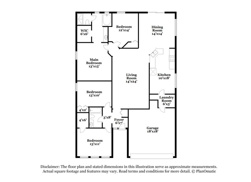2,175/Mo, 10447 Fly Fishing St Riverview, FL 33569 Floor Plan View