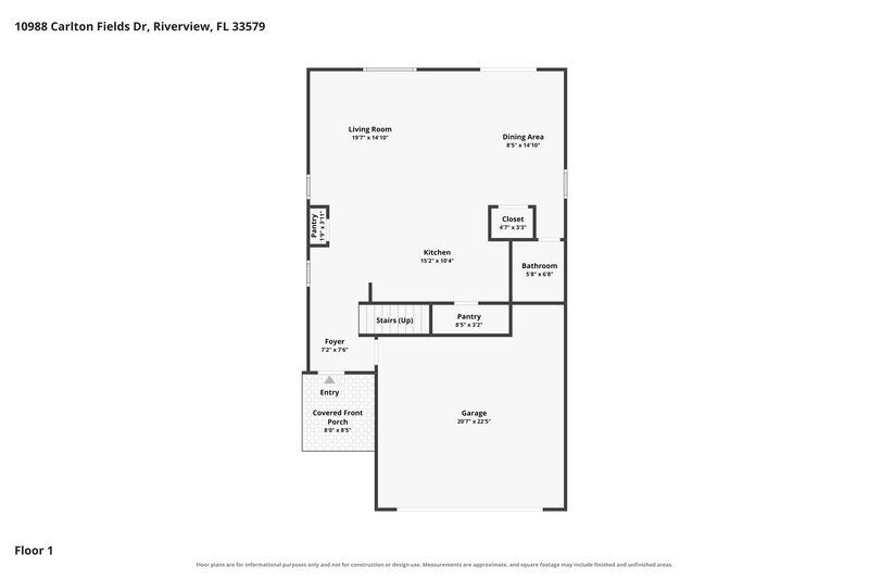 2,455/Mo, 10988 Carlton Fields Dr Riverview, FL 33579 Floor Plan View