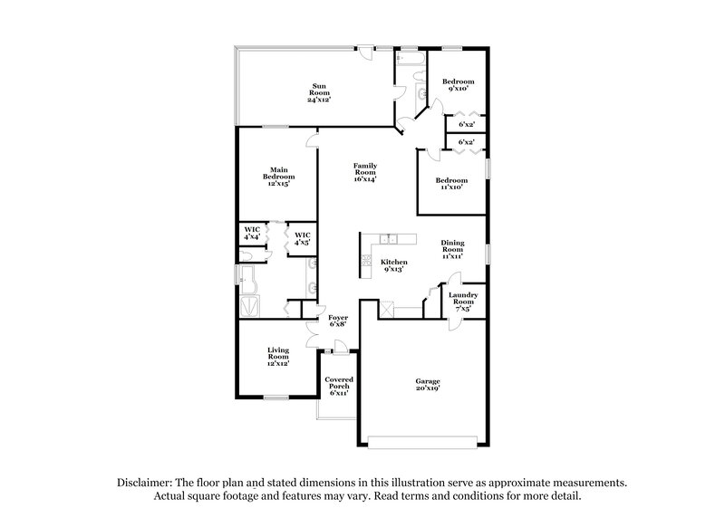 2,455/Mo, 1616 Hulett Dr Brandon, FL 33511 Floor Plan View