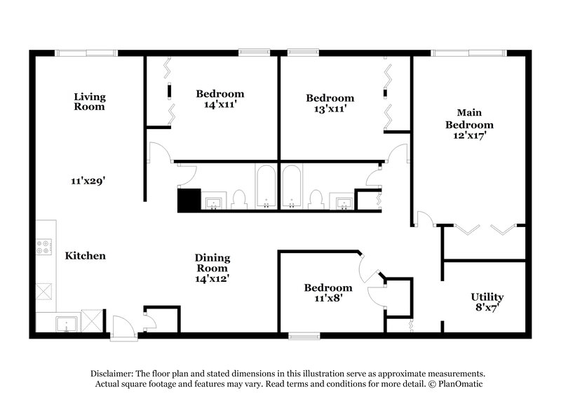 3,620/Mo, 1607 E Idell St Tampa, FL 33604 Floor Plan View