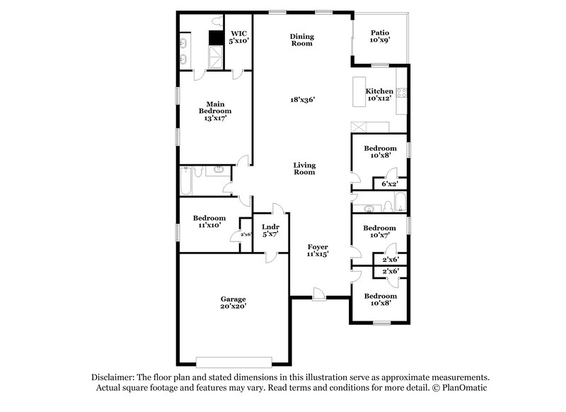1,985/Mo, 6965 Crested Orchid Dr Brooksville, FL 34602 Floor Plan View