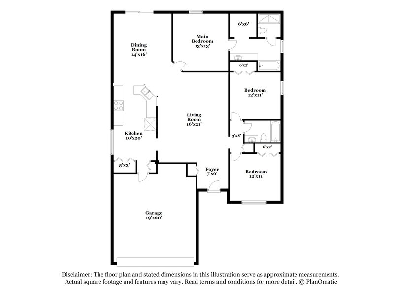 2,320/Mo, 10403 Fly Fishing St Riverview, FL 33569 Floorplan View