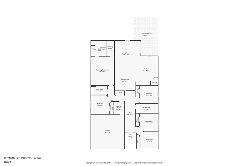 2,235/Mo, 6519 Redbay Dr Brooksville, FL 34602 Floor Plan View