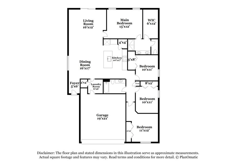 2,070/Mo, 6582 Wagon Trail St Zephyrhills, FL 33541 Floor Plan View