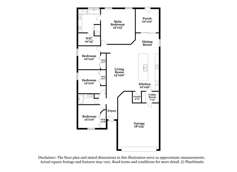 2,485/Mo, 6784 Hanworth Ln Zephyrhills, FL 33541 Floor Plan View