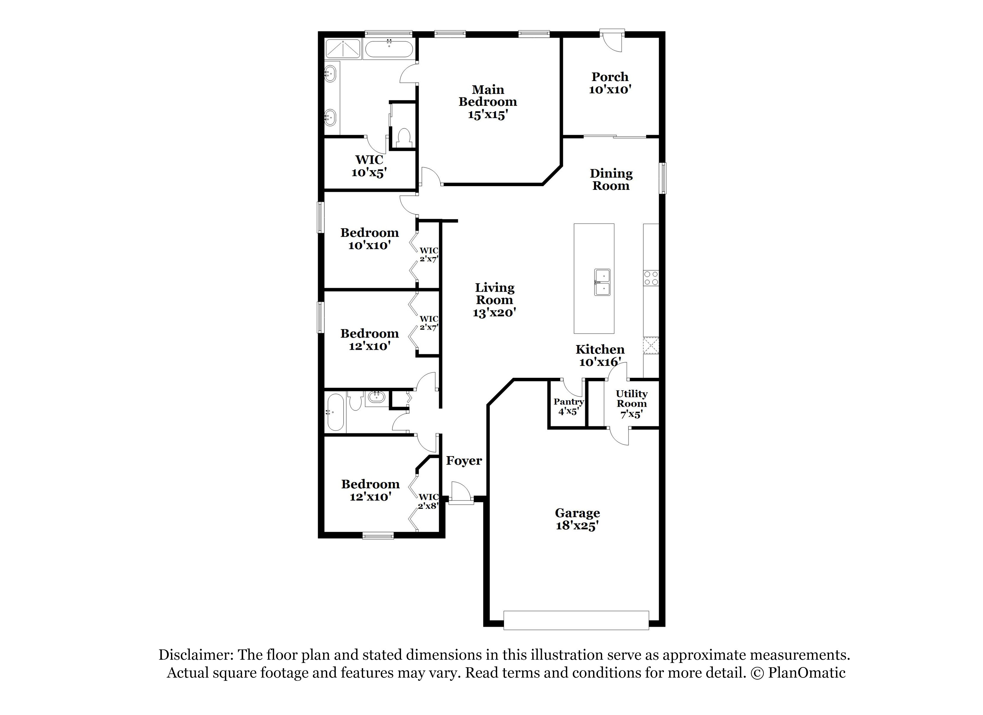 2,465/Mo, 6784 Hanworth Ln Zephyrhills, FL 33541 Floorplan View