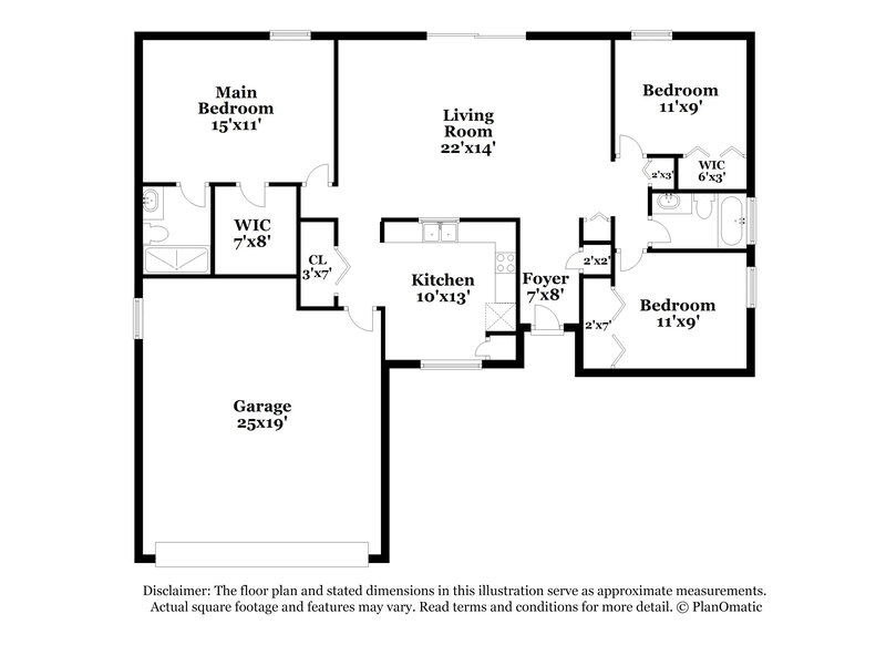 2,425/Mo, 15934 Mystic Way Tampa, FL 33624 Floor Plan View
