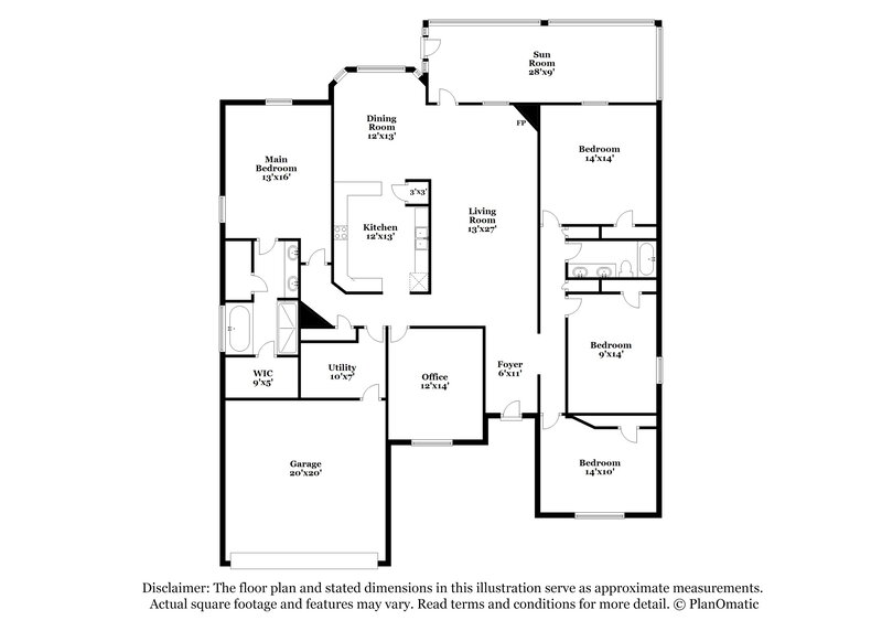 2,130/Mo, 7252 Sherman Hills Blvd Brooksville, FL 34602 Floorplan View