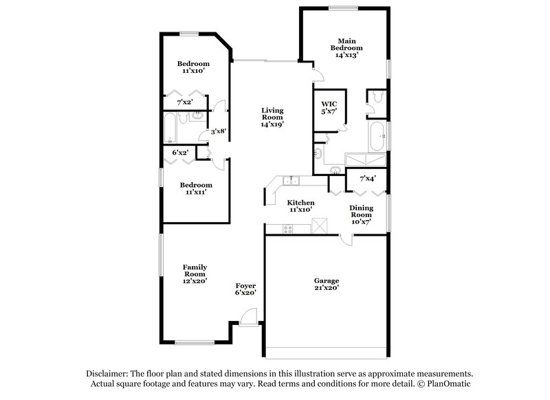 2,690/Mo, 1614 Wakefield Dr Brandon, FL 33511 Floor Plan View