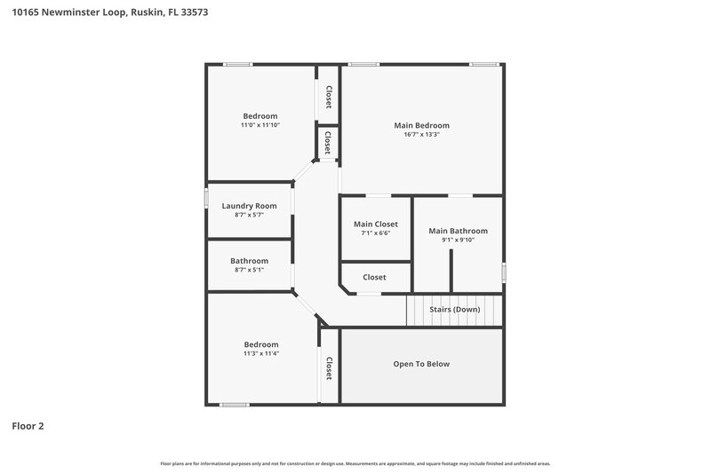 2,395/Mo, 10165 Newminster Loop Ruskin, FL 33573 Floor Plan View 2