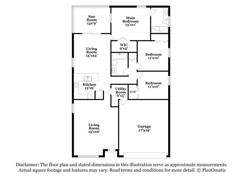 1,850/Mo, 7814 Chadwick Dr New Port Richey, FL 34654 Floor Plan View
