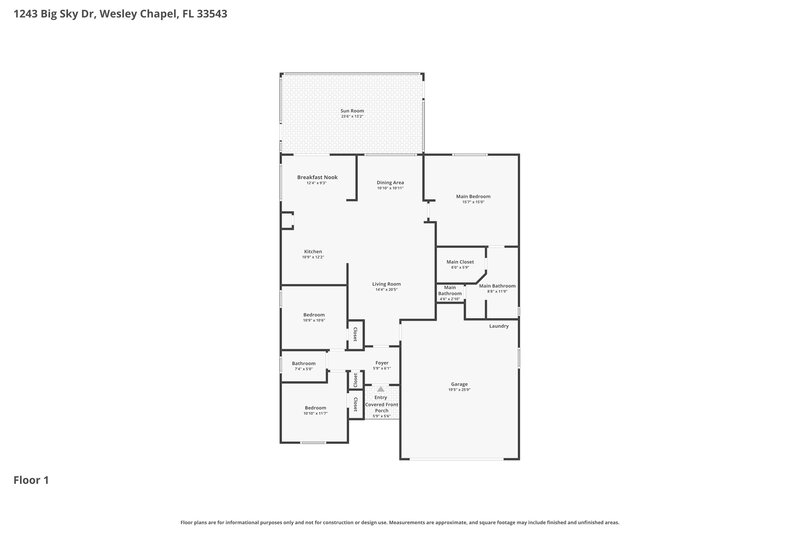 2,385/Mo, 1243 Big Sky Dr Wesley Chapel, FL 33543 Floor Plan View