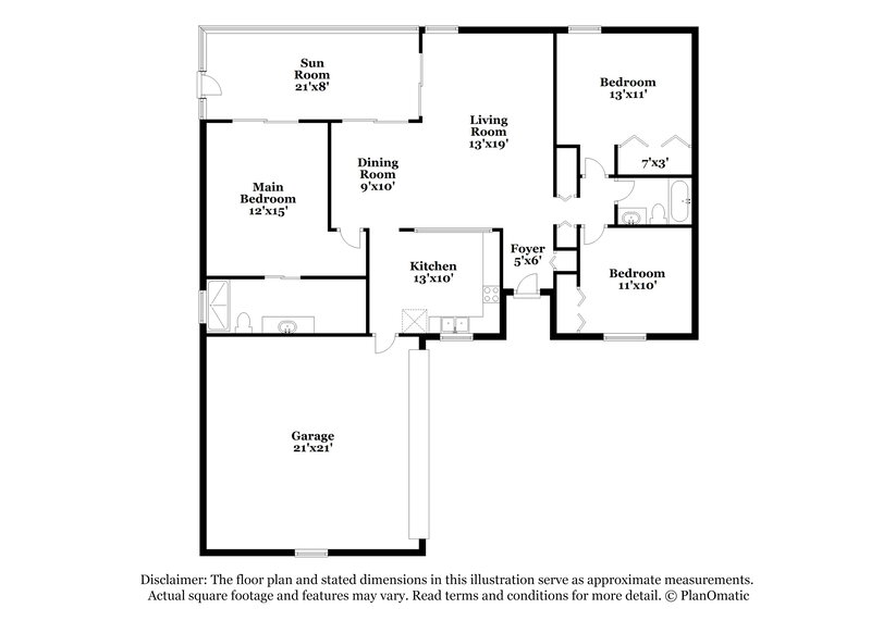 2,200/Mo, 1928 Tidewater Ct Zephyrhills, FL 33543 Floorplan View
