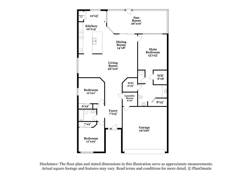 2,610/Mo, 8204 Belle Grove Ct Riverview, FL 33578 Floor Plan View