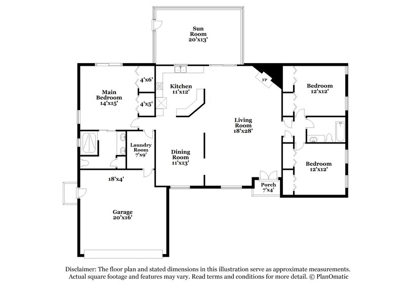 2,370/Mo, 5432 Houston Dr Lakeland, FL 33809 Floor Plan View