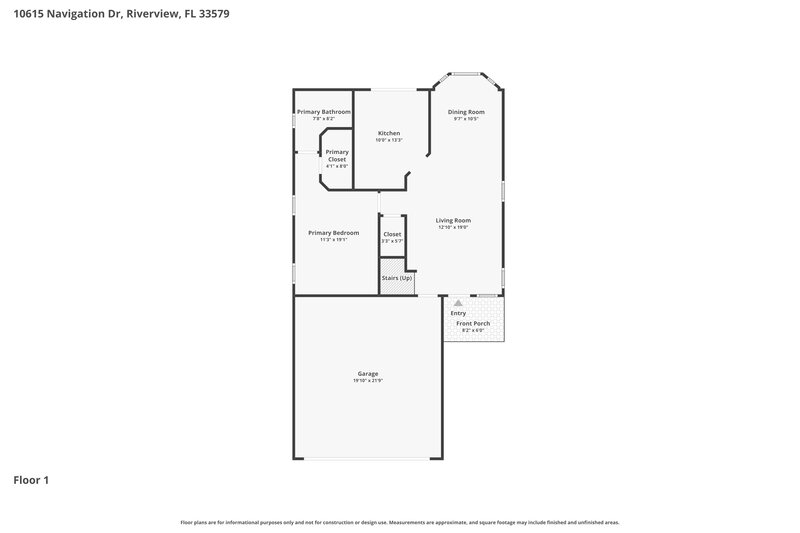 2,150/Mo, 10615 Navigation Dr Riverview, FL 33579 Floor Plan View