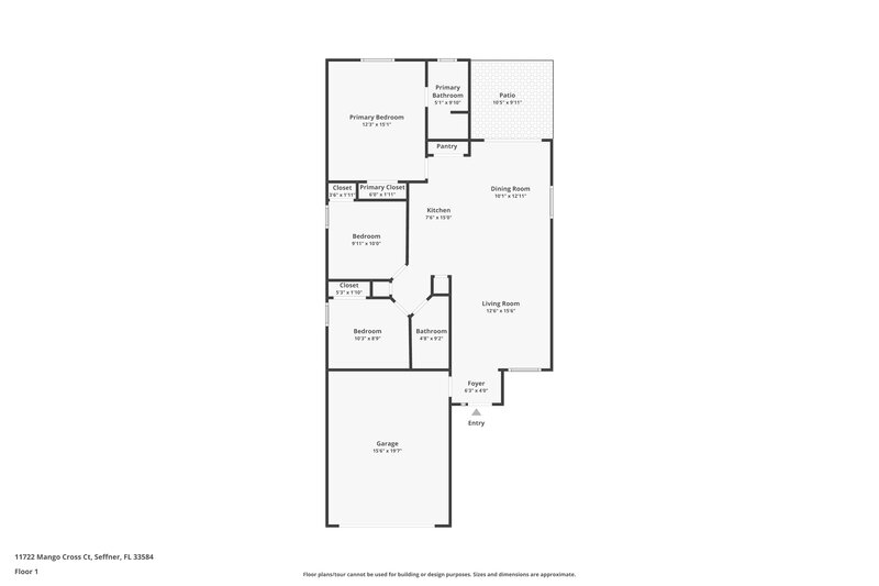 1,970/Mo, 11722 Mango Cross Ct Seffner, FL 33584 Floor Plan View