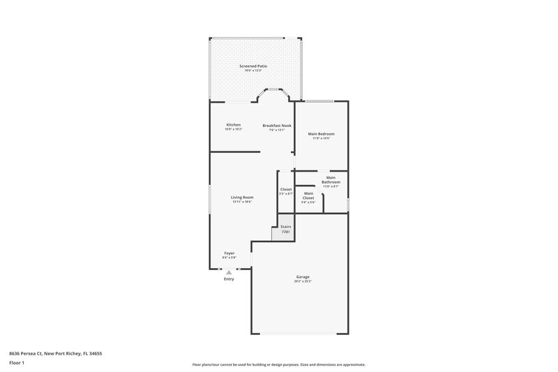 2,385/Mo, 8636 Persea Ct Trinity, FL 34655 Floor Plan View