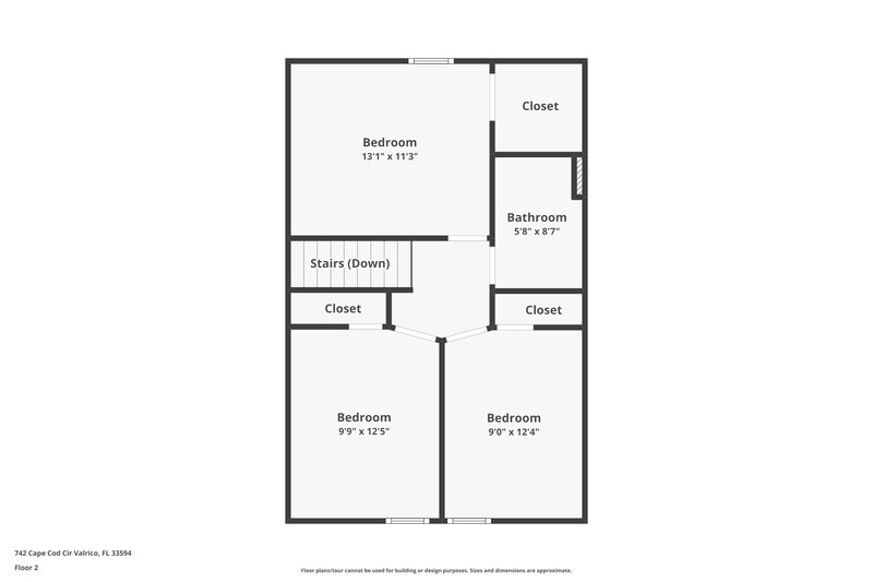 2,140/Mo, 742 Cape Cod Cir Valrico, FL 33594 Floor Plan View 2