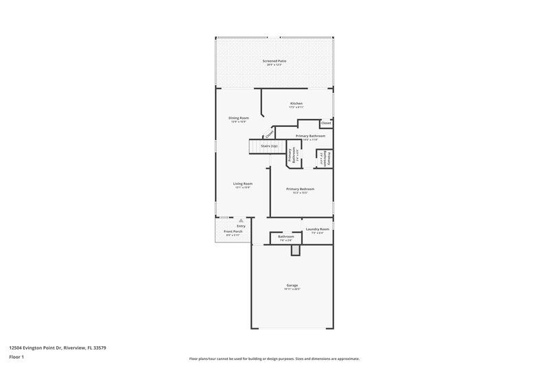 2,335/Mo, 12504 Evington Point Dr Riverview, FL 33579 Floor Plan View