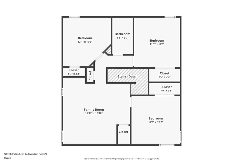 2,335/Mo, 12504 Evington Point Dr Riverview, FL 33579 Floor Plan View 2